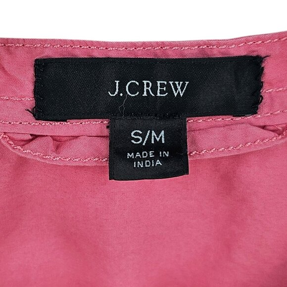 J. Crew Womens S/M‎ Pink Cotton Poplin Tunic Midi Dress with Pockets - Picture 5 of 16
